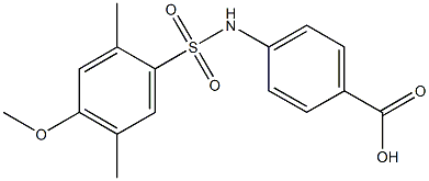 4-{[(4-methoxy-2,5-dimethylphenyl)sulfonyl]amino}benzoic acid Structure