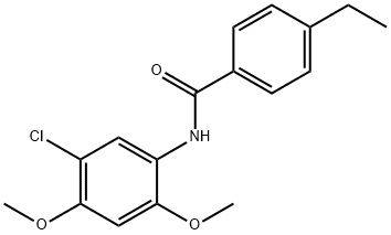 N-(5-chloro-2,4-dimethoxyphenyl)-4-ethylbenzamide,915935-36-3,结构式