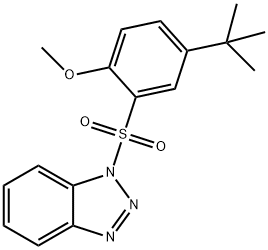 2-(1H-1,2,3-benzotriazol-1-ylsulfonyl)-4-tert-butylphenyl methyl ether Struktur