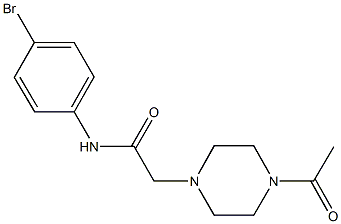 2-(4-acetyl-1-piperazinyl)-N-(4-bromophenyl)acetamide 化学構造式