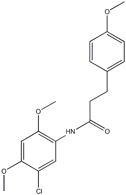 N-(5-chloro-2,4-dimethoxyphenyl)-3-(4-methoxyphenyl)propanamide,916037-91-7,结构式