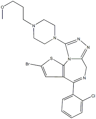 3-{4-[2-bromo-4-(2-chlorophenyl)-6H-thieno[3,2-f][1,2,4]triazolo[4,3-a][1,4]diazepin-9-yl]-1-piperazinyl}propyl methyl ether Structure