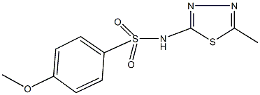 4-methoxy-N-(5-methyl-1,3,4-thiadiazol-2-yl)benzenesulfonamide Structure