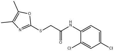 N-(2,4-dichlorophenyl)-2-[(4,5-dimethyl-1,3-oxazol-2-yl)sulfanyl]acetamide Structure