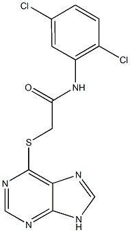 N-(2,5-dichlorophenyl)-2-(9H-purin-6-ylsulfanyl)acetamide 结构式