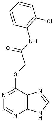 N-(2-chlorophenyl)-2-(9H-purin-6-ylsulfanyl)acetamide 化学構造式