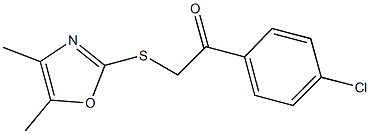 1-(4-chlorophenyl)-2-[(4,5-dimethyl-1,3-oxazol-2-yl)sulfanyl]ethanone,917217-09-5,结构式