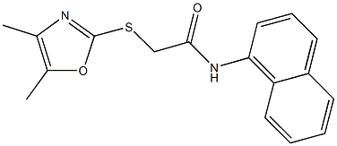 2-[(4,5-dimethyl-1,3-oxazol-2-yl)sulfanyl]-N-(1-naphthyl)acetamide Structure