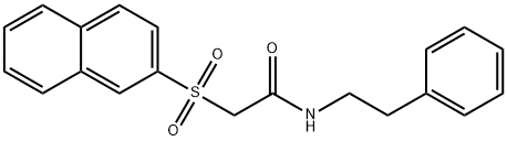 2-(2-naphthylsulfonyl)-N-(2-phenylethyl)acetamide 结构式