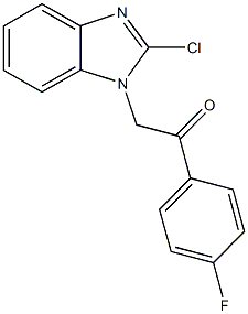 2-(2-chloro-1H-benzimidazol-1-yl)-1-(4-fluorophenyl)ethanone 化学構造式