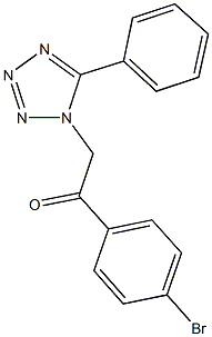 1-(4-bromophenyl)-2-(5-phenyl-1H-tetraazol-1-yl)ethanone Struktur