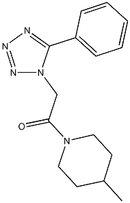 4-methyl-1-[(5-phenyl-1H-tetraazol-1-yl)acetyl]piperidine,917219-13-7,结构式