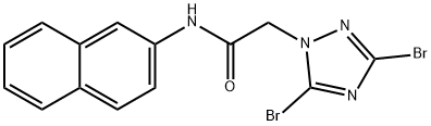 2-(3,5-dibromo-1H-1,2,4-triazol-1-yl)-N-(2-naphthyl)acetamide Structure