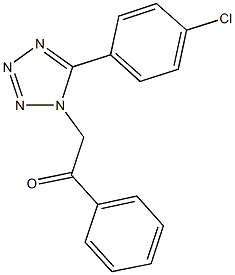 2-[5-(4-chlorophenyl)-1H-tetraazol-1-yl]-1-phenylethanone 化学構造式