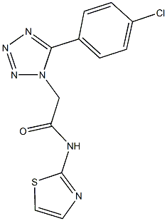 2-[5-(4-chlorophenyl)-1H-tetraazol-1-yl]-N-(1,3-thiazol-2-yl)acetamide 化学構造式