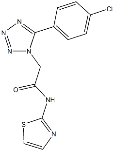 2-[5-(4-chlorophenyl)-1H-tetraazol-1-yl]-N-(1,3-thiazol-2-yl)acetamide,917219-45-5,结构式