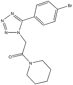 1-{[5-(4-bromophenyl)-1H-tetraazol-1-yl]acetyl}piperidine Structure