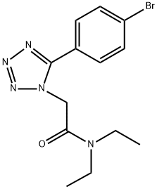 2-[5-(4-bromophenyl)-1H-tetraazol-1-yl]-N,N-diethylacetamide Struktur