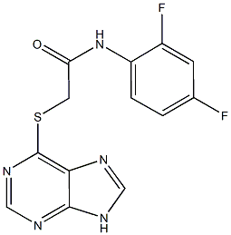 N-(2,4-difluorophenyl)-2-(9H-purin-6-ylsulfanyl)acetamide Struktur