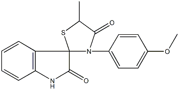 2',4-dioxo-3-(4-methoxyphenyl)-5-methylspiro[1,3-thiazolidine-2,3'-indoline],91870-66-5,结构式