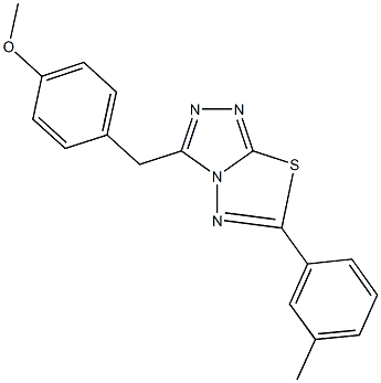 methyl 4-{[6-(3-methylphenyl)[1,2,4]triazolo[3,4-b][1,3,4]thiadiazol-3-yl]methyl}phenyl ether,919010-99-4,结构式