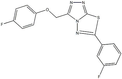 4-fluorophenyl [6-(3-fluorophenyl)[1,2,4]triazolo[3,4-b][1,3,4]thiadiazol-3-yl]methyl ether,919011-14-6,结构式