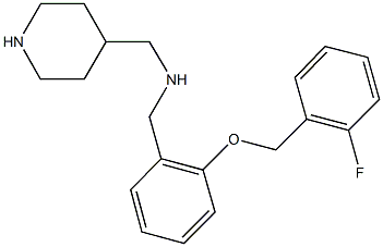 N-{2-[(2-fluorobenzyl)oxy]benzyl}-N-(4-piperidinylmethyl)amine Struktur