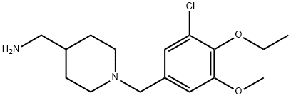 N-(3-chloro-4-ethoxy-5-methoxybenzyl)-N-(4-piperidinylmethyl)amine 化学構造式