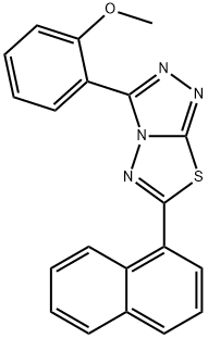 methyl 2-[6-(1-naphthyl)[1,2,4]triazolo[3,4-b][1,3,4]thiadiazol-3-yl]phenyl ether Structure