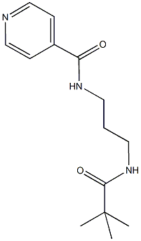 N-{3-[(2,2-dimethylpropanoyl)amino]propyl}isonicotinamide 化学構造式