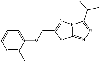 (3-isopropyl[1,2,4]triazolo[3,4-b][1,3,4]thiadiazol-6-yl)methyl 2-methylphenyl ether Structure