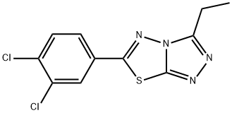 6-(3,4-dichlorophenyl)-3-ethyl[1,2,4]triazolo[3,4-b][1,3,4]thiadiazole Structure