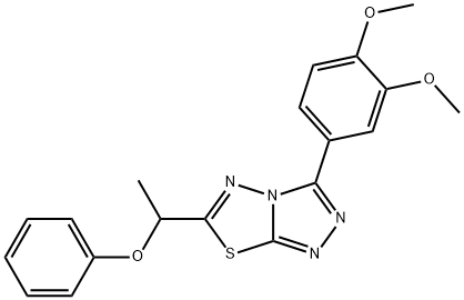 3-(3,4-dimethoxyphenyl)-6-(1-phenoxyethyl)[1,2,4]triazolo[3,4-b][1,3,4]thiadiazole Structure