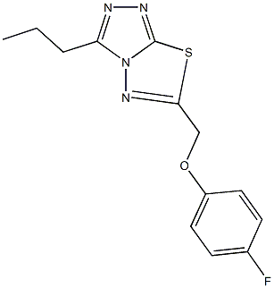 6-[(4-fluorophenoxy)methyl]-3-propyl[1,2,4]triazolo[3,4-b][1,3,4]thiadiazole 结构式