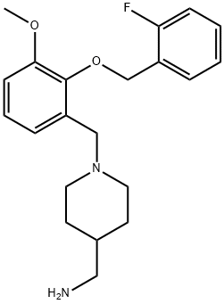 N-{2-[(2-fluorobenzyl)oxy]-3-methoxybenzyl}-N-(4-piperidinylmethyl)amine Structure