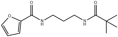 N-{3-[(2,2-dimethylpropanoyl)amino]propyl}-2-furamide 化学構造式