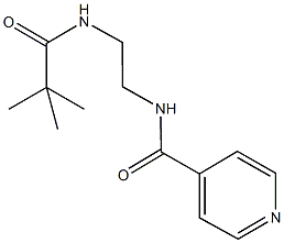N-{2-[(2,2-dimethylpropanoyl)amino]ethyl}isonicotinamide Struktur