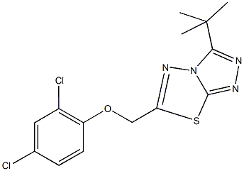 (3-tert-butyl[1,2,4]triazolo[3,4-b][1,3,4]thiadiazol-6-yl)methyl 2,4-dichlorophenyl ether 化学構造式