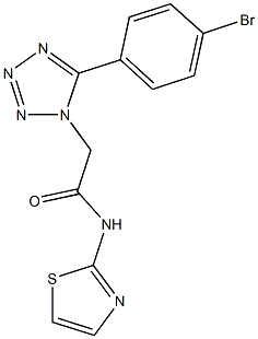 2-[5-(4-bromophenyl)-1H-tetraazol-1-yl]-N-(1,3-thiazol-2-yl)acetamide Structure