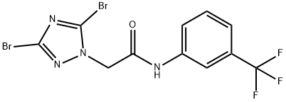 2-(3,5-dibromo-1H-1,2,4-triazol-1-yl)-N-[3-(trifluoromethyl)phenyl]acetamide,919425-89-1,结构式