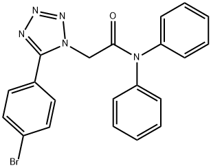 2-[5-(4-bromophenyl)-1H-tetraazol-1-yl]-N,N-diphenylacetamide Structure