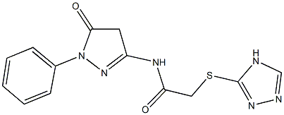 N-(5-oxo-1-phenyl-4,5-dihydro-1H-pyrazol-3-yl)-2-(4H-1,2,4-triazol-3-ylsulfanyl)acetamide Structure