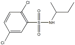 N-(sec-butyl)-2,5-dichlorobenzenesulfonamide 化学構造式