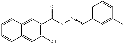 3-hydroxy-N'-(3-methylbenzylidene)-2-naphthohydrazide Structure