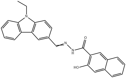 N'-[(9-ethyl-9H-carbazol-3-yl)methylene]-3-hydroxy-2-naphthohydrazide Structure