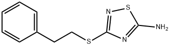 3-[(2-phenylethyl)sulfanyl]-1,2,4-thiadiazol-5-amine 结构式