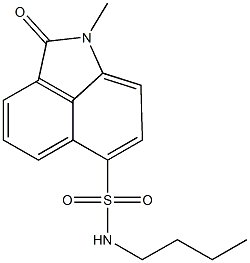 N-butyl-1-methyl-2-oxo-1,2-dihydrobenzo[cd]indole-6-sulfonamide 化学構造式