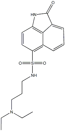 N-[3-(diethylamino)propyl]-2-oxo-1,2-dihydrobenzo[cd]indole-6-sulfonamide 结构式