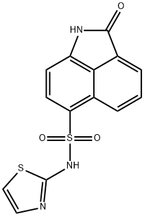 2-oxo-N-(1,3-thiazol-2-yl)-1,2-dihydrobenzo[cd]indole-6-sulfonamide Structure