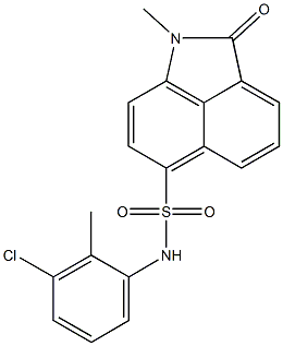 N-(3-chloro-2-methylphenyl)-1-methyl-2-oxo-1,2-dihydrobenzo[cd]indole-6-sulfonamide Structure